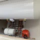 High gain air source heat pump cylinder installation with expansion vessels and pipework in Old Buckenham, Norfolk