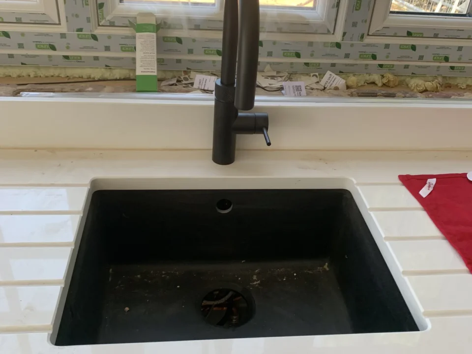 Quooker boiling-water tap installed in new-build kitchen in Attleborough, Norfolk
