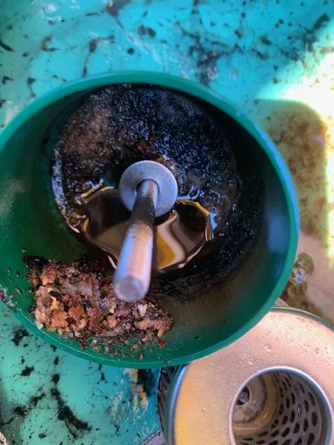 Oil filter debris blocking fuel flow on Worcester Bosch boiler in Tibenham Norfolk