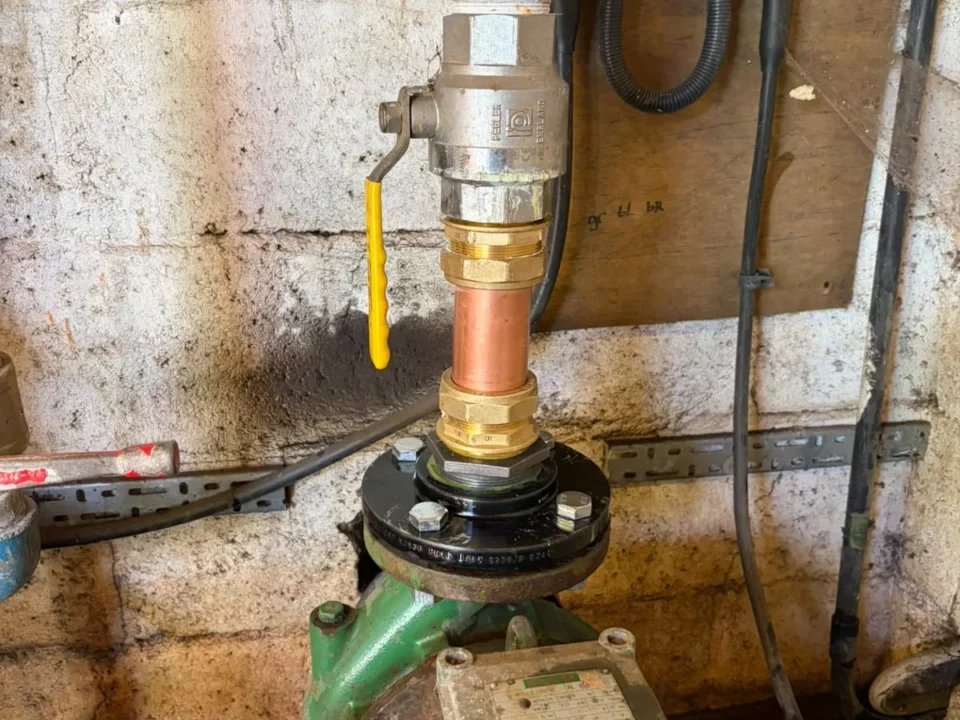 Completed borehole repair Beeston Norfolk with new pipework