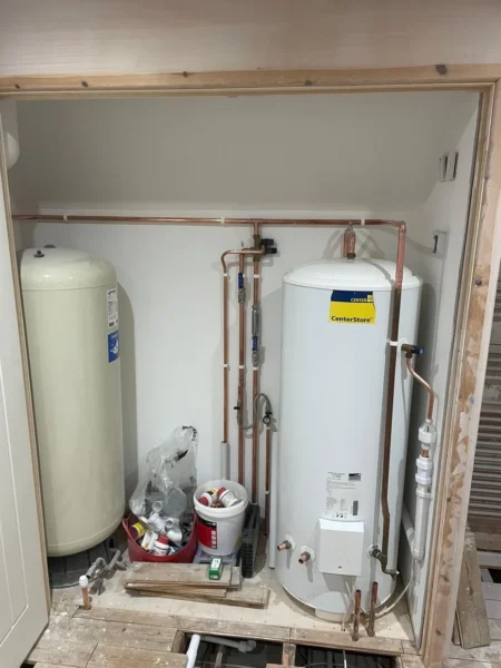 Unvented cylinder and accumulator installation in Martham Norfolk by EPH Services