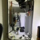 Ideal Logic Heat 15 gas boiler internal components during service in Sprowston Norfolk